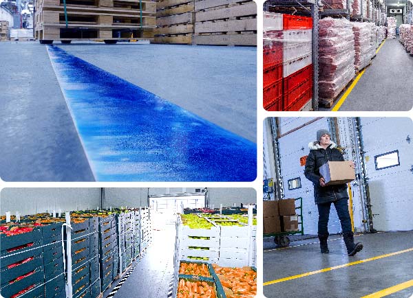 ToughStripe Cold zemin bandı resimlerini içeren bir kolaj.