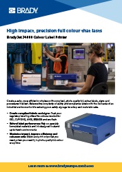 BradyJet J4000 Colour Label Printer - Infosheet