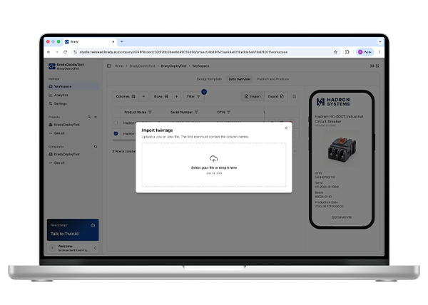 Twintag içe aktarma iletişim kutusu ile TwinLead verilerine genel bakış