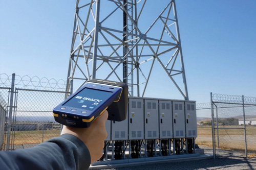 elde taşınabilen okuyucu dış mekanda tarama yapıyor